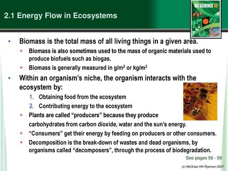 2.1 Energy Flow in Ecosystems