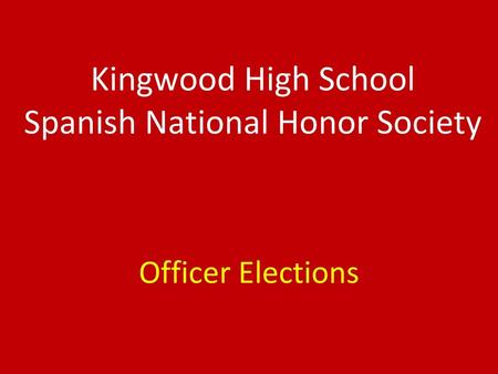 Spanish National Honor Society