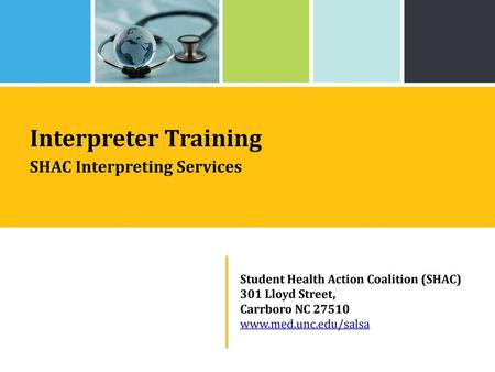 Interpreter Training SHAC Interpreting Services.