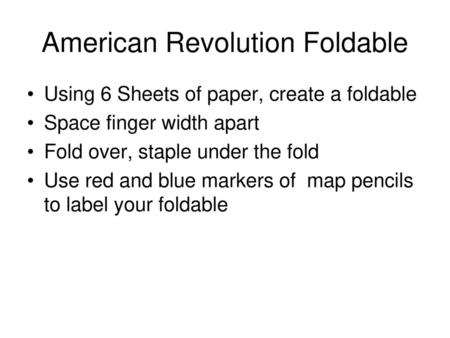 American Revolution Foldable