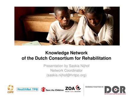 Knowledge Network of the Dutch Consortium for Rehabilitation