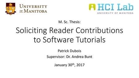 Soliciting Reader Contributions to Software Tutorials