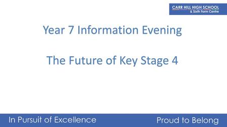 Year 7 Information Evening