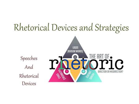 Rhetorical Devices and Strategies