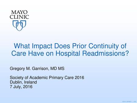 Gregory M. Garrison, MD MS Society of Academic Primary Care 2016