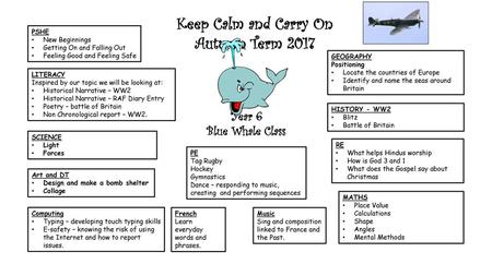 Keep Calm and Carry On Autumn Term 2017