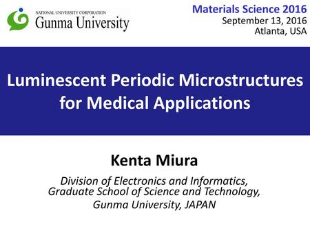 Luminescent Periodic Microstructures for Medical Applications