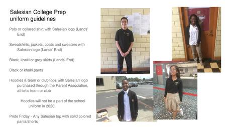 Salesian College Prep uniform guidelines