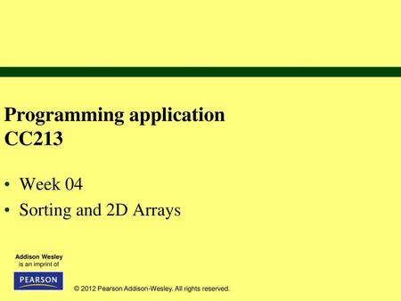 Programming application CC213