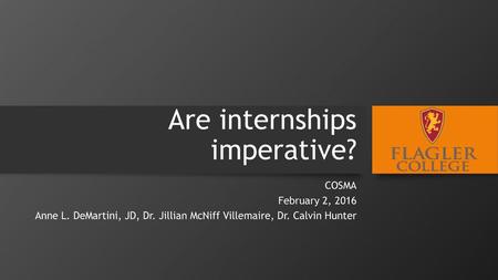 Are internships imperative?