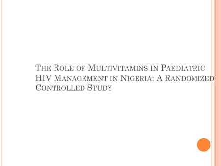 Background The signature of Human Immunodeficiency Virus (HIV) infection is immune deficiency Management involves the use of combination antiretroviral.