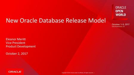 New Oracle Database Release Model