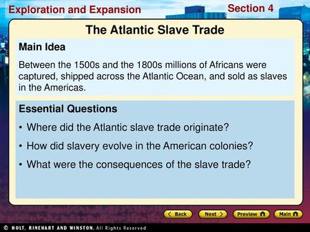 The Atlantic Slave Trade