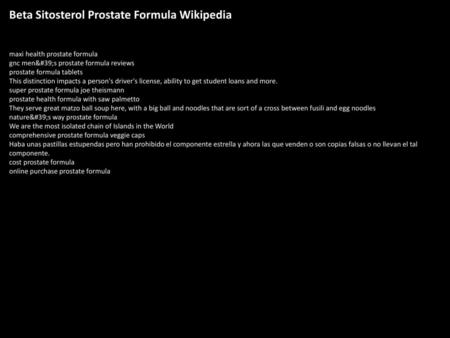 Beta Sitosterol Prostate Formula Wikipedia