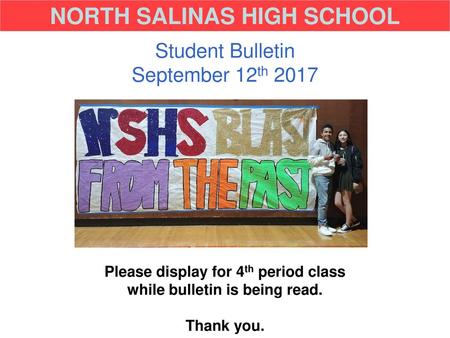 NORTH SALINAS HIGH SCHOOL