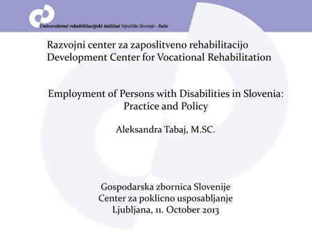 Razvojni center za zaposlitveno rehabilitacijo