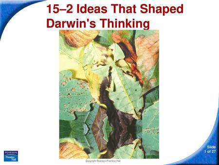 15–2 Ideas That Shaped Darwin's Thinking