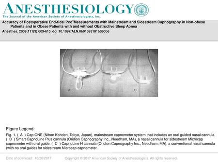 Accuracy of Postoperative End-tidal Pco2Measurements with Mainstream and Sidestream Capnography in Non-obese Patients and in Obese Patients with and without.