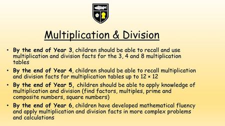 Multiplication & Division