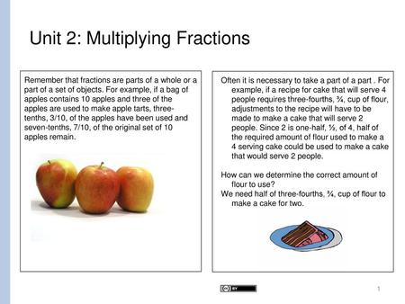 Unit 2: Multiplying Fractions