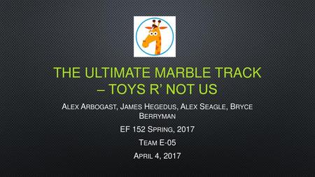 The ultimate marble track – Toys R’ not US