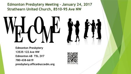 Edmonton Presbytery Meeting – January 24, 2017