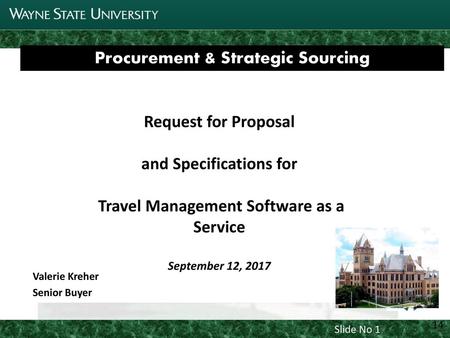 Joint Parking Task Force Update Procurement & Strategic Sourcing