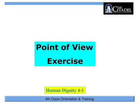 Point of View Exercise Human Dignity 4-1.