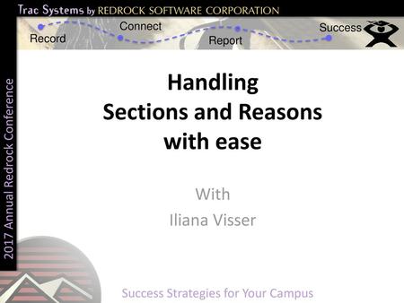 Handling Sections and Reasons with ease