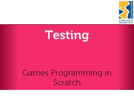 Games Programming in Scratch