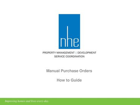 Manual Purchase Orders How to Guide