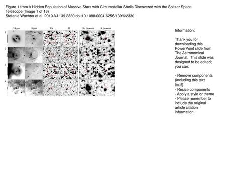 Figure 1 from A Hidden Population of Massive Stars with Circumstellar Shells Discovered with the Spitzer Space Telescope (Image 1 of 16) Stefanie Wachter.