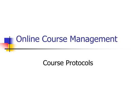 Online Course Management