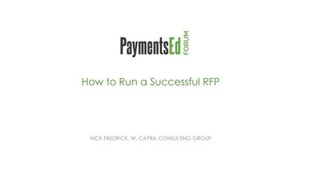 How to Run a Successful RFP