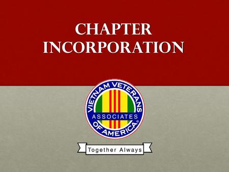 Chapter Incorporation