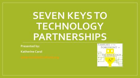 Seven keys to Technology Partnerships