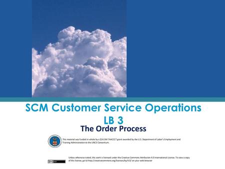 SCM Customer Service Operations LB 3