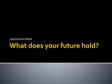 What does your future hold?