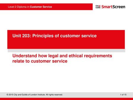 Level 2 Diploma in Customer Service