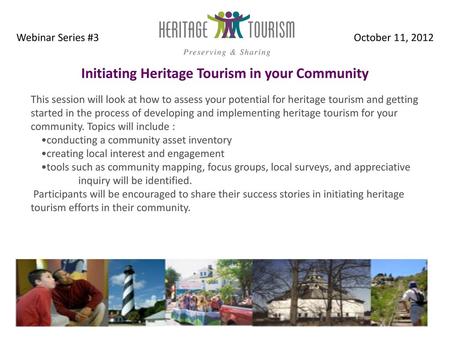 Initiating Heritage Tourism in your Community