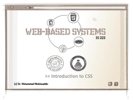 >> Introduction to CSS