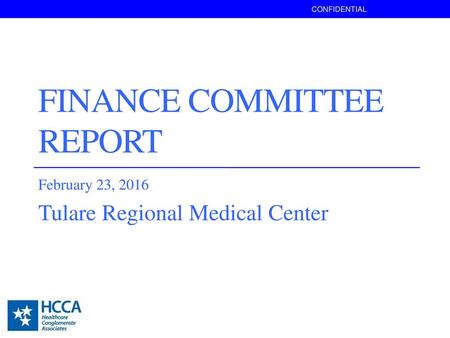 Finance committee report