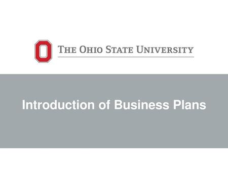 Introduction of Business Plans