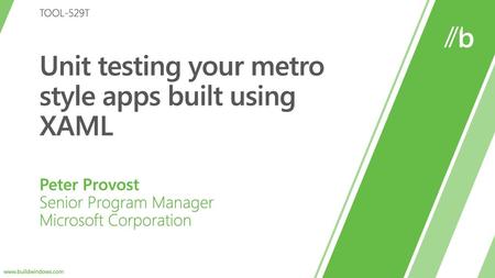 Unit testing your metro style apps built using XAML