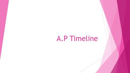 A.P Timeline.