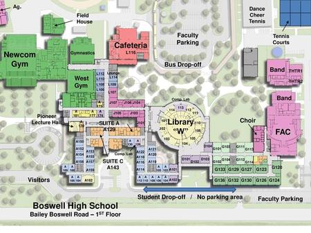 Student Drop-off / No parking area Bailey Boswell Road – 1ST Floor