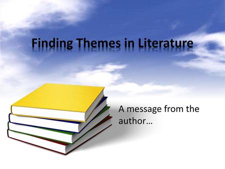 Finding Themes in Literature