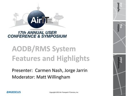 AODB/RMS System Features and Highlights