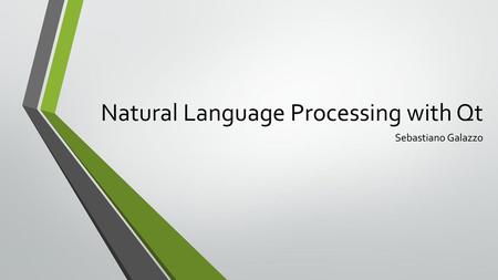 Natural Language Processing with Qt