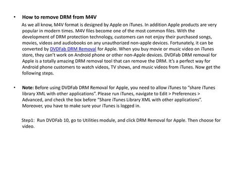 How to remove DRM from M4V